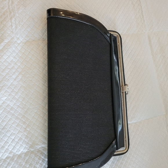 Vintage Mayfair Of Canada Black Corded Clutch Evening Bag - Picture 3 of 5